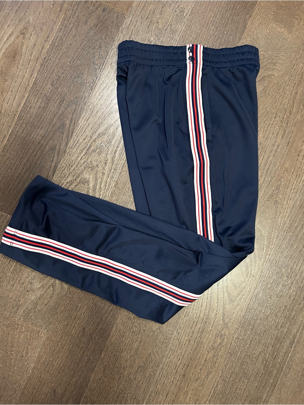 Aritzia Tna Defender Tearaway Track Pants - Navy Blue / Red / White (Size XS)